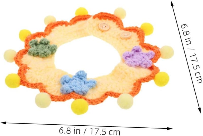 Soft Knitted Adjustable Cat Collar For Small Dogs And Kittens Comfortable Wear - Image 2